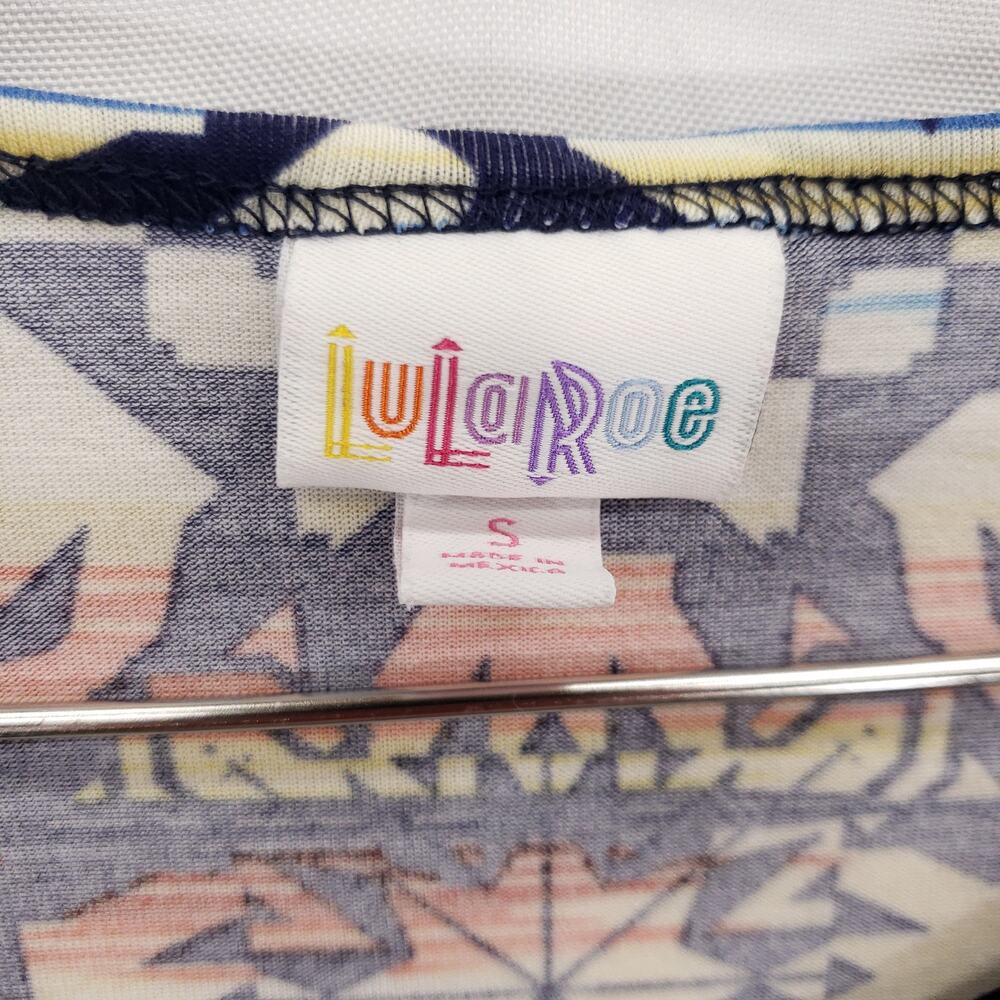 LuLaRoe Shirt Womens Small Multicolor Geometric Hi Low Hem Pullover Tunic Top - Picture 5 of 6